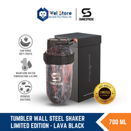 WELSTORE SHAKESPHERE TUMBLER WALL STEEL SHAKER-LAVA BLACK LIMITED EDITION 700ML แก้วน้ำพกพา แก้วเชคเ