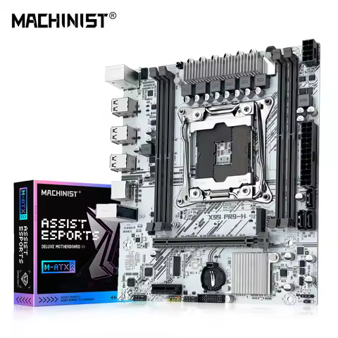 MACHINIST X99 Motherboard White PR9-H Support LGA 2011-3 Intel Xeon E5 V3&V4 CPU DDR4 RAM SATA/NVME 