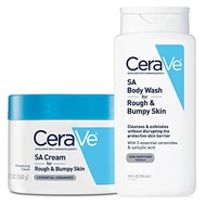 CeraVe Renewing Salicylic Acid Daily Skin Care Set | Contains CeraVe SA Cream and Body Wash for Roug