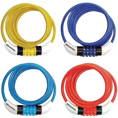 Free Shipping Word Cable Bike Lock 5 Ft. (6 Mm) X 1/4 in. Asstd Colors