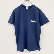 Used GILDAN FedEx short-sleeved printed T-shirt, navy blue, size M