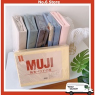 Muji Japanese Style BedSheet Premium Bedsheet Bedding Queen Size Fitted Bedsheet Washable Bedsheet c