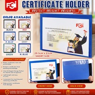 FCI One Sided SHORT Certificate holder Portrait/Landscape for Award/ Diploma/Permit/Citations Single