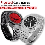 GM2100 Frost Strap&Case Mod kit For Casio Farm oak GA2100 2110 GAB2100 GBM-2100 Stainless Stee Bezel