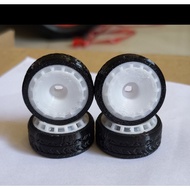 1 set of 4pcs tire rims tire mini rc drift awd rwd wltoys k989 k969 284131 284010 Tg super model oz 