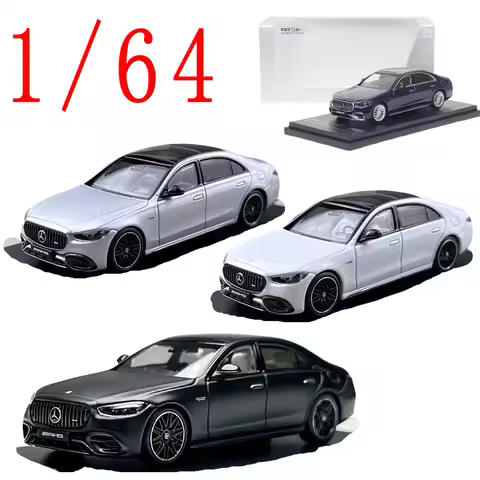 AR BOX Diecast 1/64 Scale Mercedes Benz S63 E Performance 2023 Coupe Car Model Alloy Benz S63 E Car 