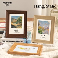 【Local delivery】4R 6R 8R A4 Wooden Picture Frame with Clear Glass Protection Picture Frame for Home 