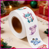 Reptile Stickers 8-Design Axolotl Adhesive Decals Salamander Stickers Scrapbook Decal for School Cla