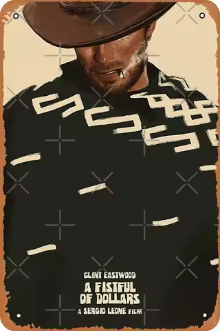 Metal Sign - A Fistful of Dollars (HD) Tin Poster 12 X 8 Inches