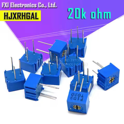 10pcs 3362P-1-203LF 3362P 20K ohm 3362P-1-203 3362P-203 3362 P203 203 Trimpot Trimmer Potentiometer
