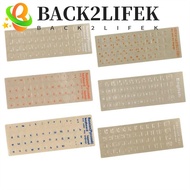 BACK2LIFEK Keyboard Letter Sticker Transparent Laptop Accessories Russian Film English Hebrew Korean