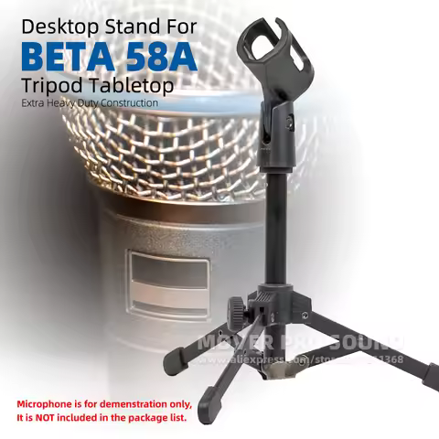 Heavy Duty Tabletop Microphone Stand Compatible With Shure BETA 58A Beta58A 58 Beta58 Table Hold Des