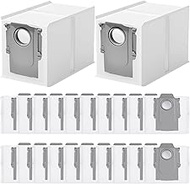 22 Pack Vacuum Dust Bags for Roborock QV 35A/Qrevo S5V/Saros 10/10R/Q Revo/Qrevo S/Qrevo Pro/Qrevo M