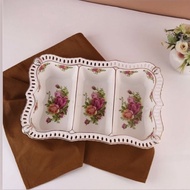 Royal Series Ceramic Divided Plate capodimonte Divided Plate/