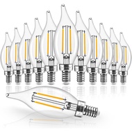 Hizashi E12 Candelabra Bulb 60 watt Equivalent, 2700K Soft Warm White, Dimmable Chandelier Light Bul
