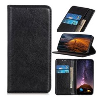 全城熱賣 - 適用於 Asus Zenfone 8 磁吸式瘋馬紋左右翻蓋皮套 帶支架&卡槽&錢包（黑色）