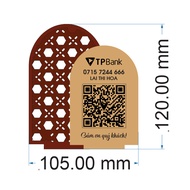 Wooden board engraved with QR code - quick payment