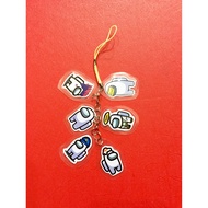 White among white / among Wire Keychains