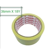 36mm x 18yds APOLLO M502 Masking Tape (Red Wording) ~ 8 rolls / 24 rolls / 96 rolls