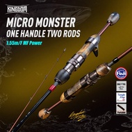 Kingdom MicroMonster Trout Rod 1.55m 4 đoạn Casting Spinning Guide UL Light Travel Rod Stream Ejecti