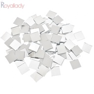 #ROYALLADY#Glass Mirror Sticker 20x20mm DIY Glass Home Decor Self Adhesive Wall Sticker