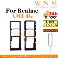 For Realme C63 4G Sim Card Tray Sim Card Slot Holder Card Holder Reader SD Slot Adapter Replacement 