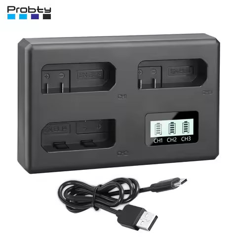 EN-EL14 EN-EL14a Triple Slot Battery Charger for Nikon D5600, D3200, D3500, D3300, D3400, D3100, D51