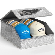 Large Capacity Hat Storage Box Zipper Box Hat Dustproof Storage Box Large Capacity Stackable Basebal