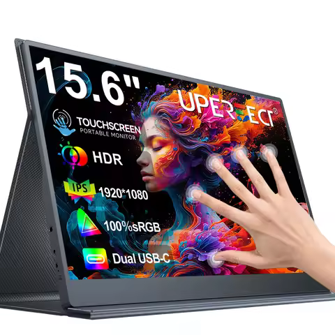UPERFECT 15.6 inch Portable Monitor Touchscreen 1080P 10-Point Touch Gaming Display With Protective 
