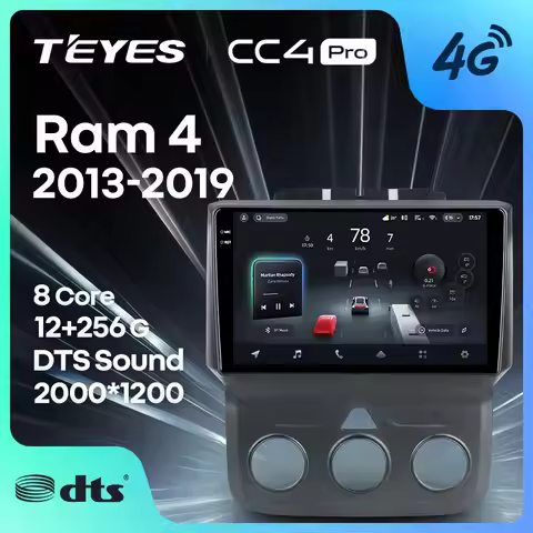 TEYES CC4 PRO For Dodge Ram 4 DJ DS 2013 - 2019 CarPlay Android Auto 2DIN Autoradio Car play Radio M