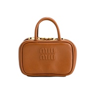 【二手】Miu MIU MIU Pouch Beau Micro Bag Charm 5NR036 小牛皮干邑色