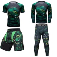 MMA Rashguard Rattlesnake Sport Suit 3D MMA Boxing Jerseys Men KickBoxing Muay Thai Shorts Breathable Fightwear Bjj MMA T-shirts