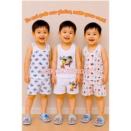 3pairs Abc/Cars/Toys Sando Terno for Baby Boy aged 0-3yr old