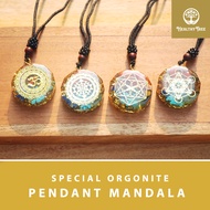 Pendant Orgonite Mandala "OM" SRI YANTRA/ METATRON 7 Chakra/