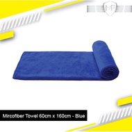 Blue Microfiber Car Wash Towel 160cm x 60cm Microfiber Towel Premium Quality Soft Towel Car Wash Acc