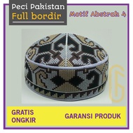 Peci Kopiah Pakistan Super Full Bordir Motif Abstrak