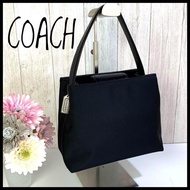 [direct from Japan / Used in Japan] Coach handbag mini bag model number 7417 leather nylon black