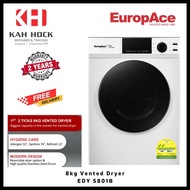 EuropAce EDY 5801B : 1st & Only 2 ticks 8kg Vented Dryer - 5 YEARS MOTOR WARRANTY