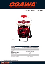 OGAWA SS680T MIST BLOWER (77CC 5HP POWERFUL ENGINE) (TURBO PUMP) (CIFARELLI TYPE) (MESIN PUMP RACUN) (19LITTER)