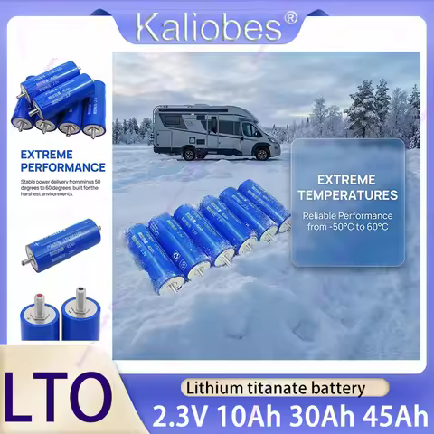 2.3V/2.45V 10Ah 30Ah 2.3v 45ah lto 66160 lithium titanate battery DIY 12V 24V 48V solar speaker car
