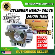 TOBAKI ORIGINAL Racing Head EX5 Dream/ WAVE100 Class 123/27mm 24/28mm / W100 EX5 Head Racing Tobaki 