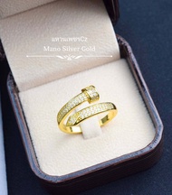 แหวนเพชรcz ทองเคลือบแก้ว 0171 หนัก 1 สลึง แหวนทองเคลือบแก้ว ทองสวย แหวนทอง แหวนทองชุบ แหวนทองสวย  แหวนหนัก