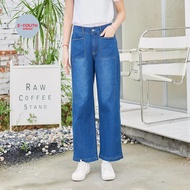 Eyouth 10118 women jeans high waist wide leg loose ladies long denim pants