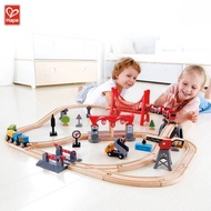 Hape-Busy City Rail Set Train Track Wooden Train Toy (3Y+)-E3730