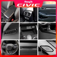 For 11th Honda Civic FE 2022 2023 Carbon Fiber Interior Modification Accessories / Center Console Panel Interior Decoration Protector Cover
