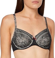 Women's 5653 Rosa Faia Fleur Underwire Side Support Bra, Berry Rose, 32J