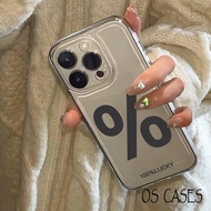 Clear iPhone Case Special Lens Frame Symbol Pattern % Modern Outstanding 17/16/15/14/13/12/11/X/8/7