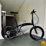 Fnhon Tornado 22” • 10 Speeds Shimano Tiagra • Black • Shimano V Brake Folding Foldable Foldie Bicycle Bike •