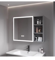 Space aluminum smart bathroom mirror cabinet Separate bathroom storage cabinet Beauty rack wall anti-fog