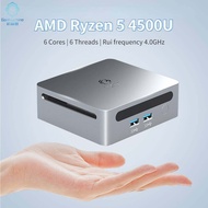 GenMachine AMD Ryzen 5 4500U Mini PC for Gaming Windows11 DDR4 3200MHz 8/32GB RAM 256/2TB NVMe SSD WiFi6 BT5.2 Suporte Three Screen 8K HD Output Mini Desktop PC Mini Computer